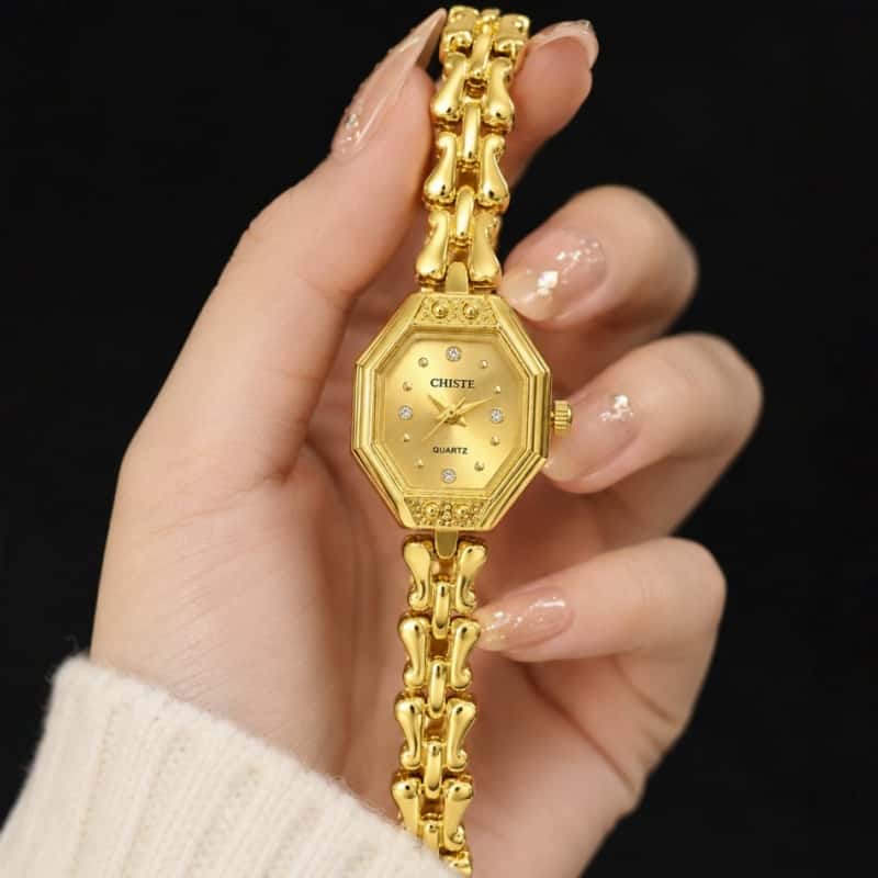 High Jewelry Watches - CHISTE ブランドのレディース腕時計絶妙な高級レトロメタルブレスレットウォッチハイエンドファッション女性クォーツ腕時計レロジオ Feminino