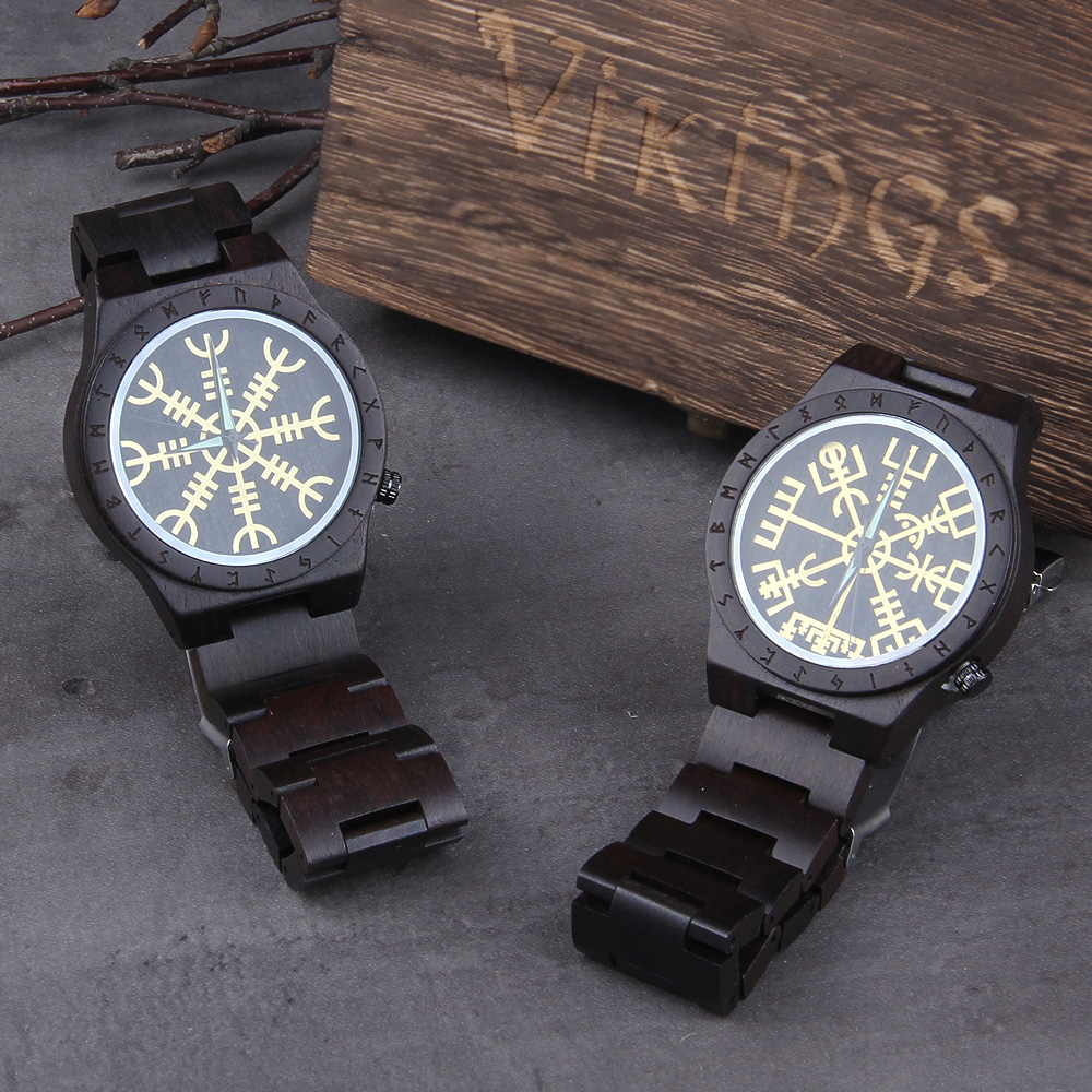Jewelry Watches For Men - 男性と女性のための手作りの木製時計,金のhelmを備えた宝石類の時計