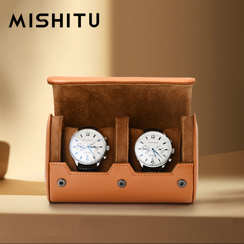 Jewelry Watches For Men - MISHITU 1/2/3 スロット時計収納ロールトラベルバッグポータブルヴィンテージレザー時計ディスプレイボックス収納袋時計オーガナイザー男性ギフト