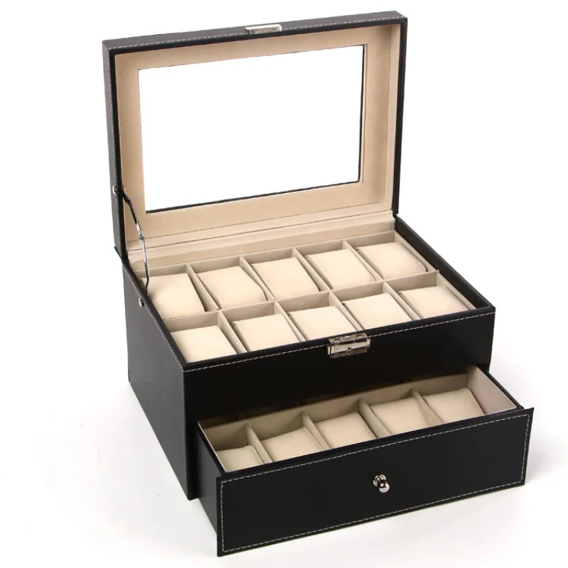 Jewelry Watches For Sale - 20ビットピンホールパターンスポット工場直販腕時計ボックスジュエリーボックス二層式腕時計ボックス