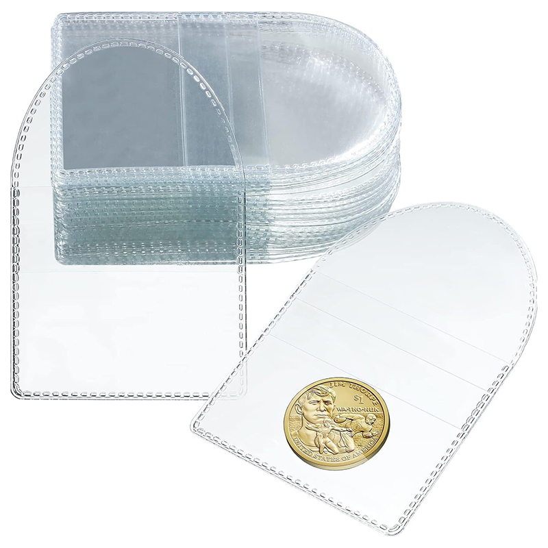 Collectors Coins Jewelry & Watches Of Smithtown Reviews - 透明なプラスチックコインコレクター、プロテクターポケット、シングルポケット、ジュエリースタンプ、収納ホルダー、プラスチックスリーブ