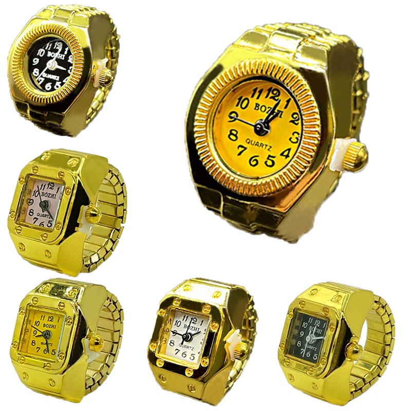 Jewelry Watches For Sale - レトロジェム ジュエリーリング クォーツ腕時計 新発売 ホットセール クリエイティブ合金シェルフィンガー