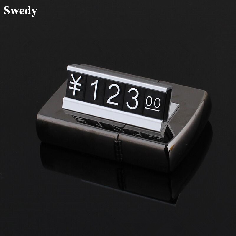 Jewelry Watches For Sale - 10セット調整可能な組み立て番号価格ラベルキューブタグドルユーロアルミニウムジュエリーウォッチセール価格サインホルダーディスプレイスタンド