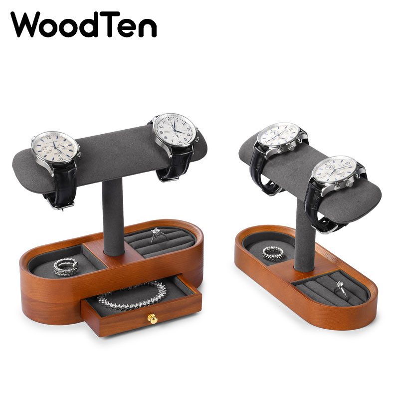 木製腕時計ディスプレイスタンド（引き出し付き）、木製腕時計収 - Jewelry Organizer Watches のレビューと価格