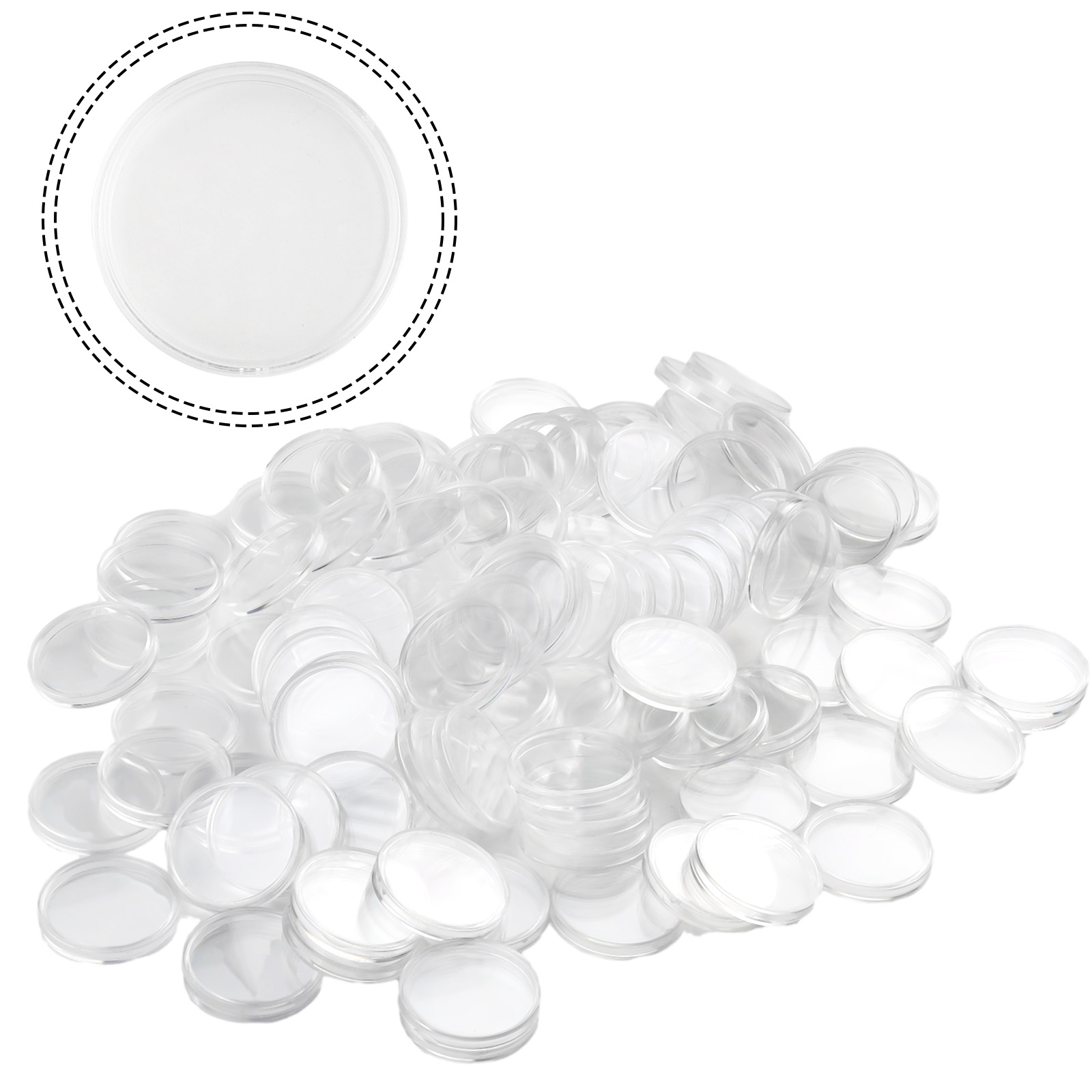 100個入り透明プラスチック製コインカプセルホルダー、直径3 - Collectors Coins Jewelry & Watches Of Smithtown Reviews のレビューと価格