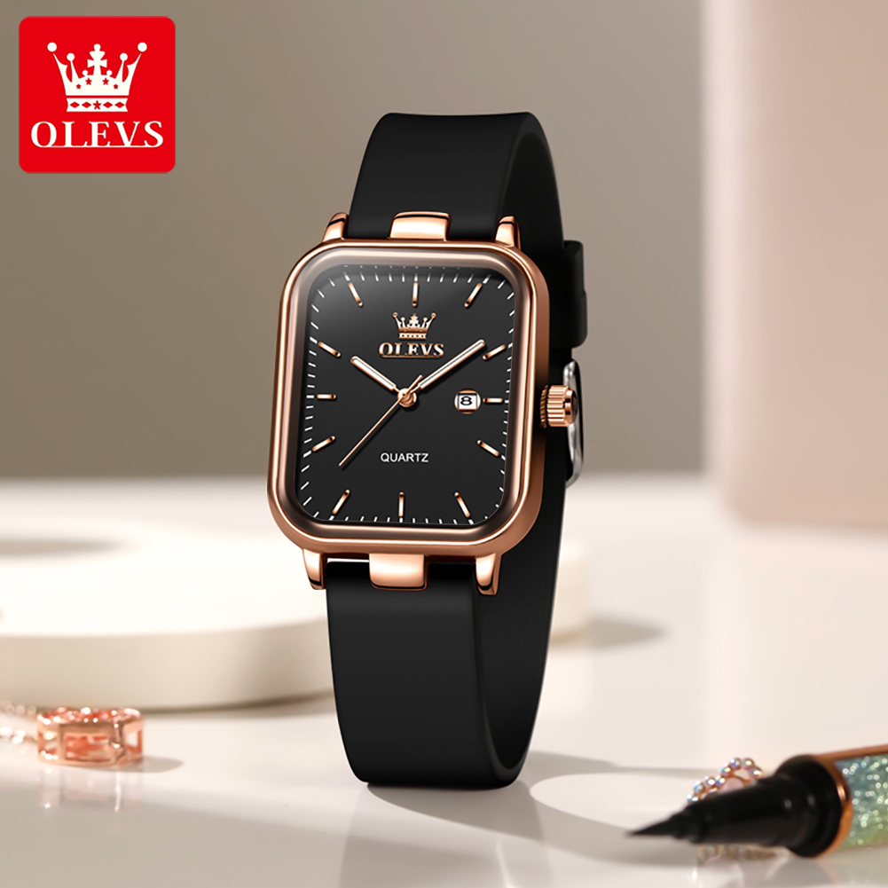 OLEVS 高級腕時計女性用長方形ダイヤル防水カレンダー高品 - High Jewelry Watches のレビューと価格