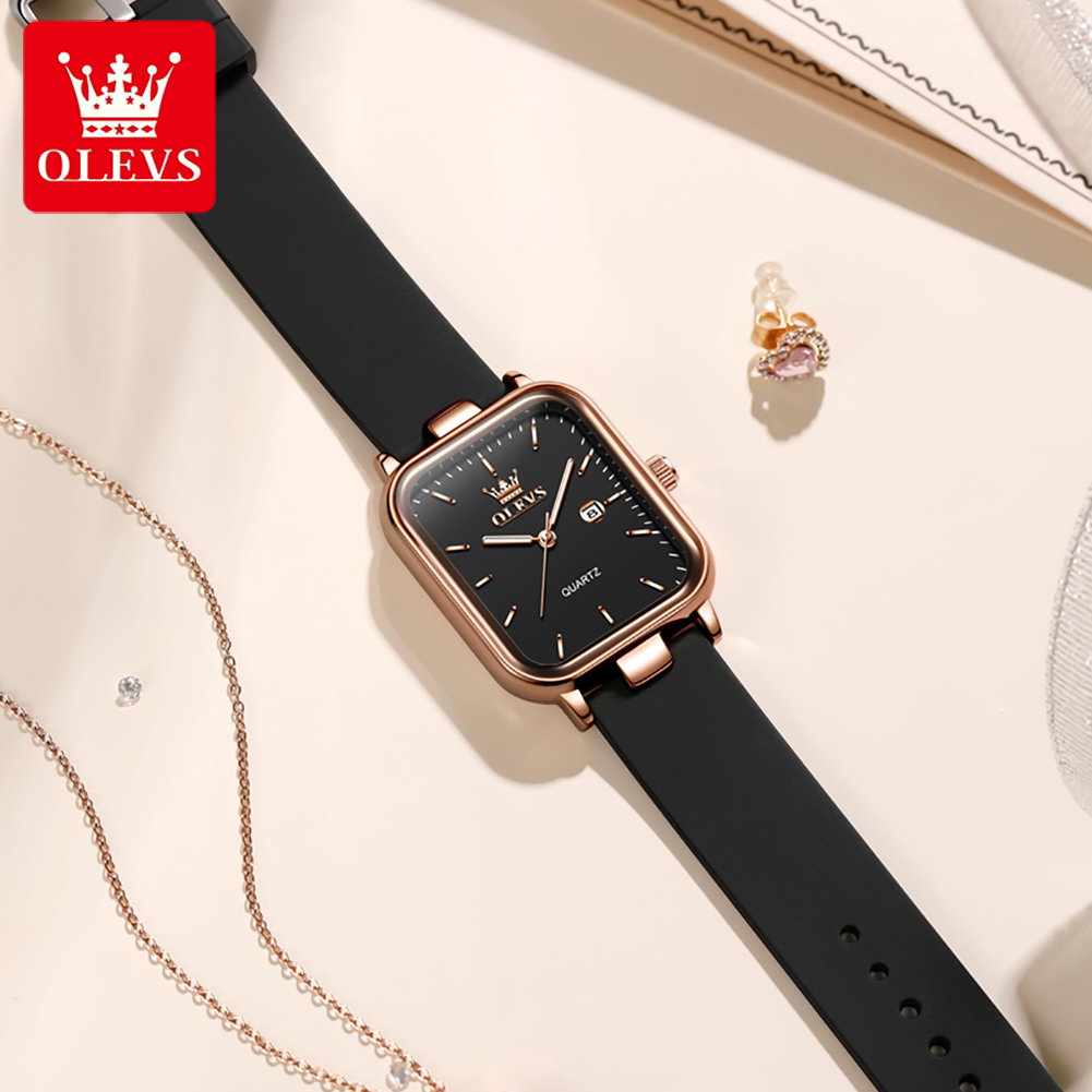 OLEVS 高級腕時計女性用長方形ダイヤル防水カレンダー高品 - High Jewelry Watches のレビューと価格