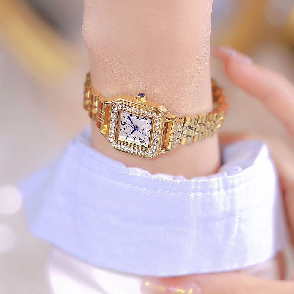 女性のための正方形のステンレス鋼の腕時計,小さな時計,高級, - High Jewelry Watches のレビューと価格