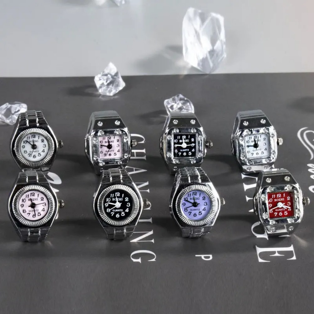 新しいクリエイティブな指輪型腕時計、男女兼用、スクエアダイヤ - Jewelry Watches For Men のレビューと価格