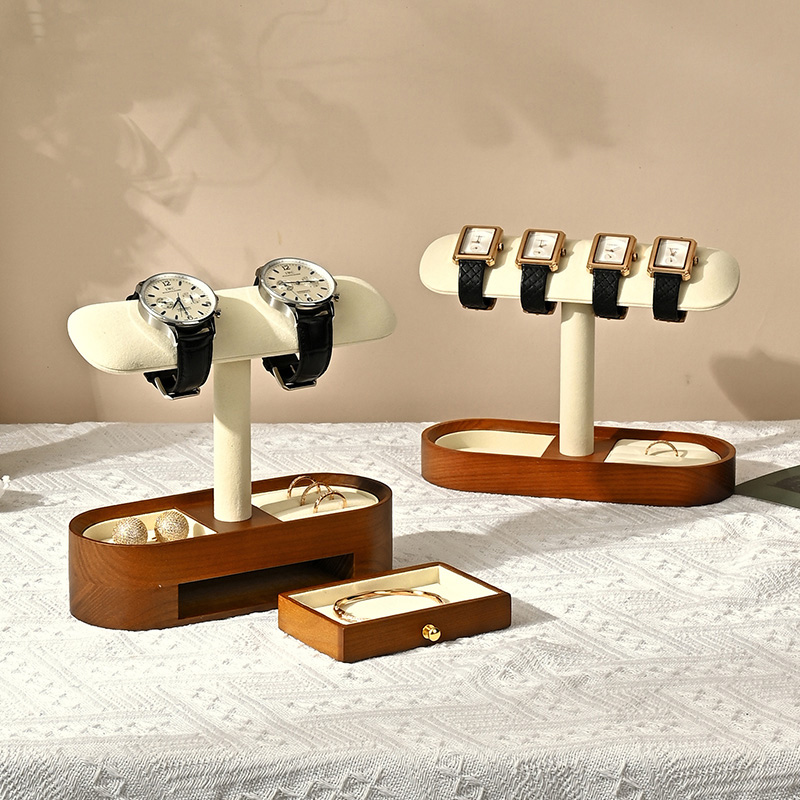 Oirlv 無垢材時計オーガナイザー棚 T バー時計ホルダー - Jewelry Organizer Watches のレビューと価格