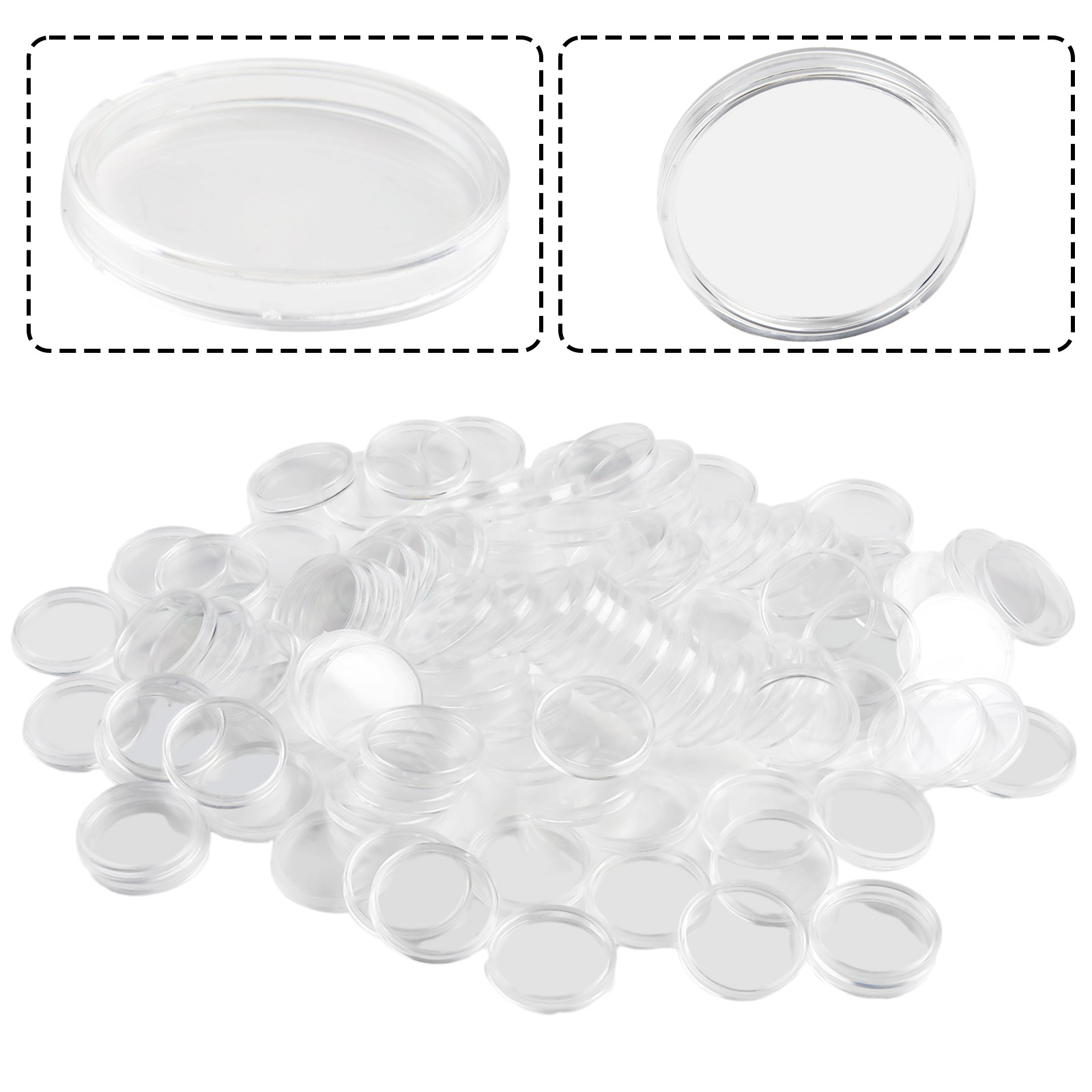 100個入り 透明プラスチック製丸型コインカプセルホルダー  - Collectors Coins Jewelry & Watches Of Smithtown Reviews のレビューと価格