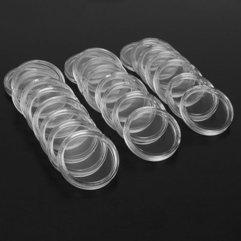 100個入り 透明丸型コインホルダー 直径33mm プラスチ - Collectors Coins Jewelry & Watches Of Smithtown Reviews のレビューと価格