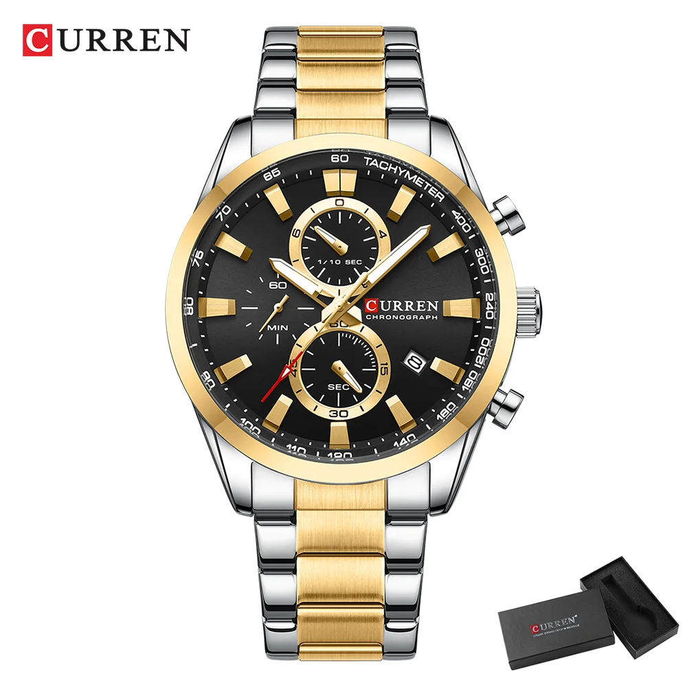 カレンカジュアルクォーツクロノスポーツ腕時計ブランド男性用ス - Jewelry Watch のレビューと価格