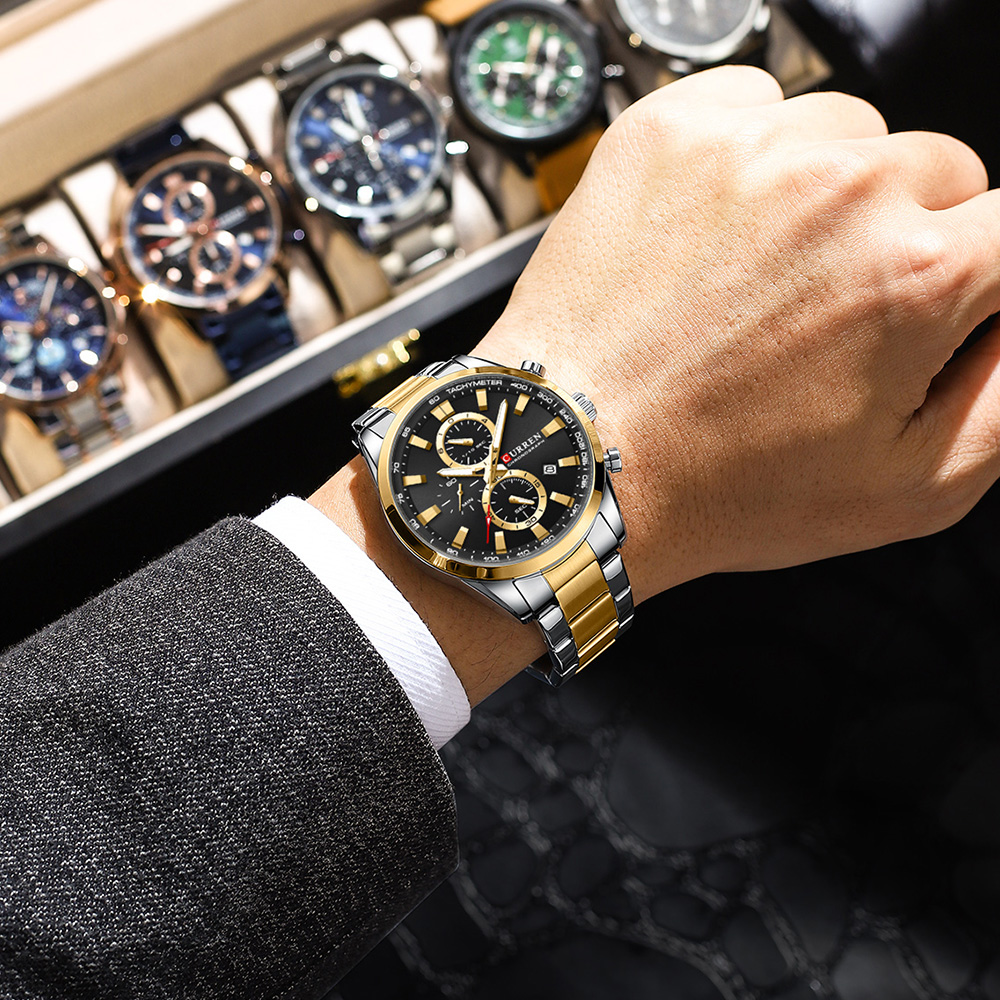 カレンカジュアルクォーツクロノスポーツ腕時計ブランド男性用ス - Jewelry Watch のレビューと価格