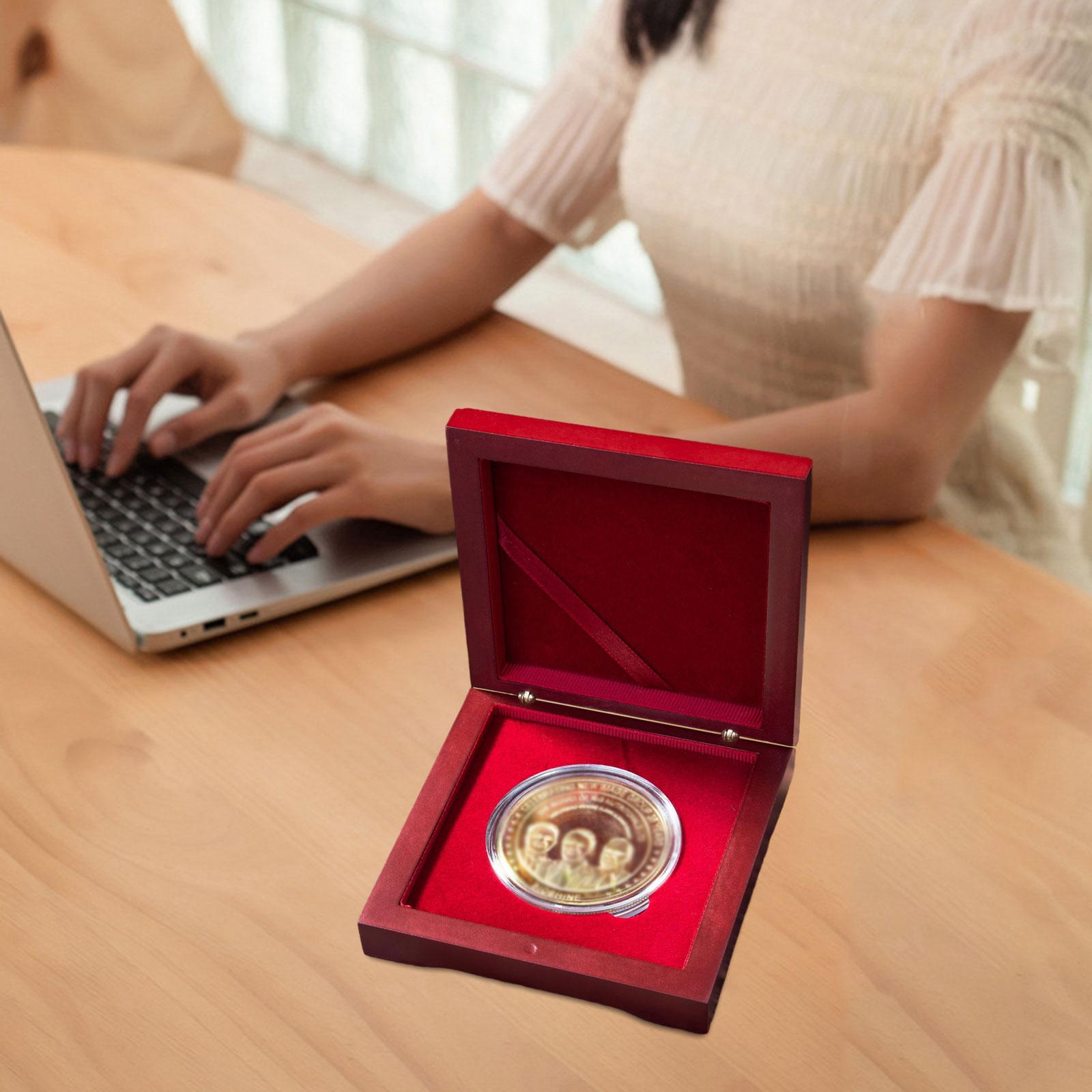 メダルプレゼンテーションボックスコインホルダー木製コイン収納 - Collectors Coins Jewelry & Watches Of Smithtown Reviews のレビューと価格