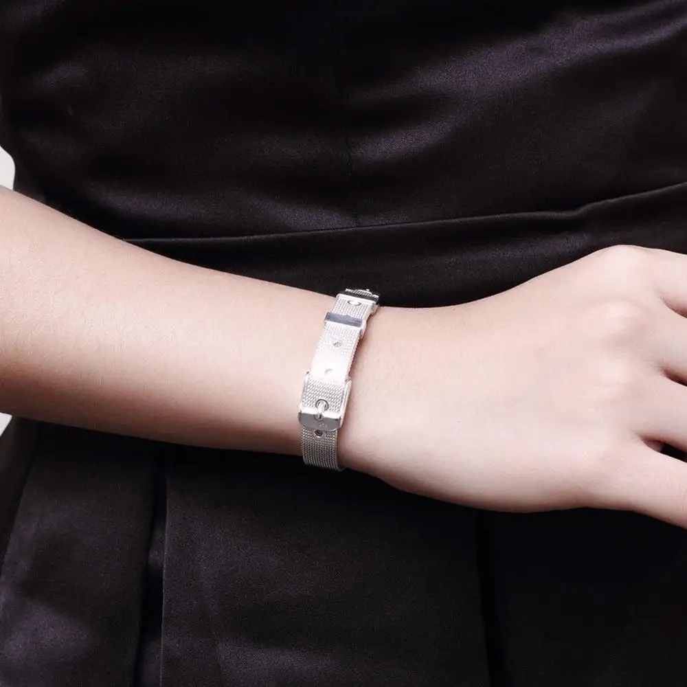女性のための925スターリングシルバークリップチェーンブレス - Jewelry Watches For Sale のレビューと価格