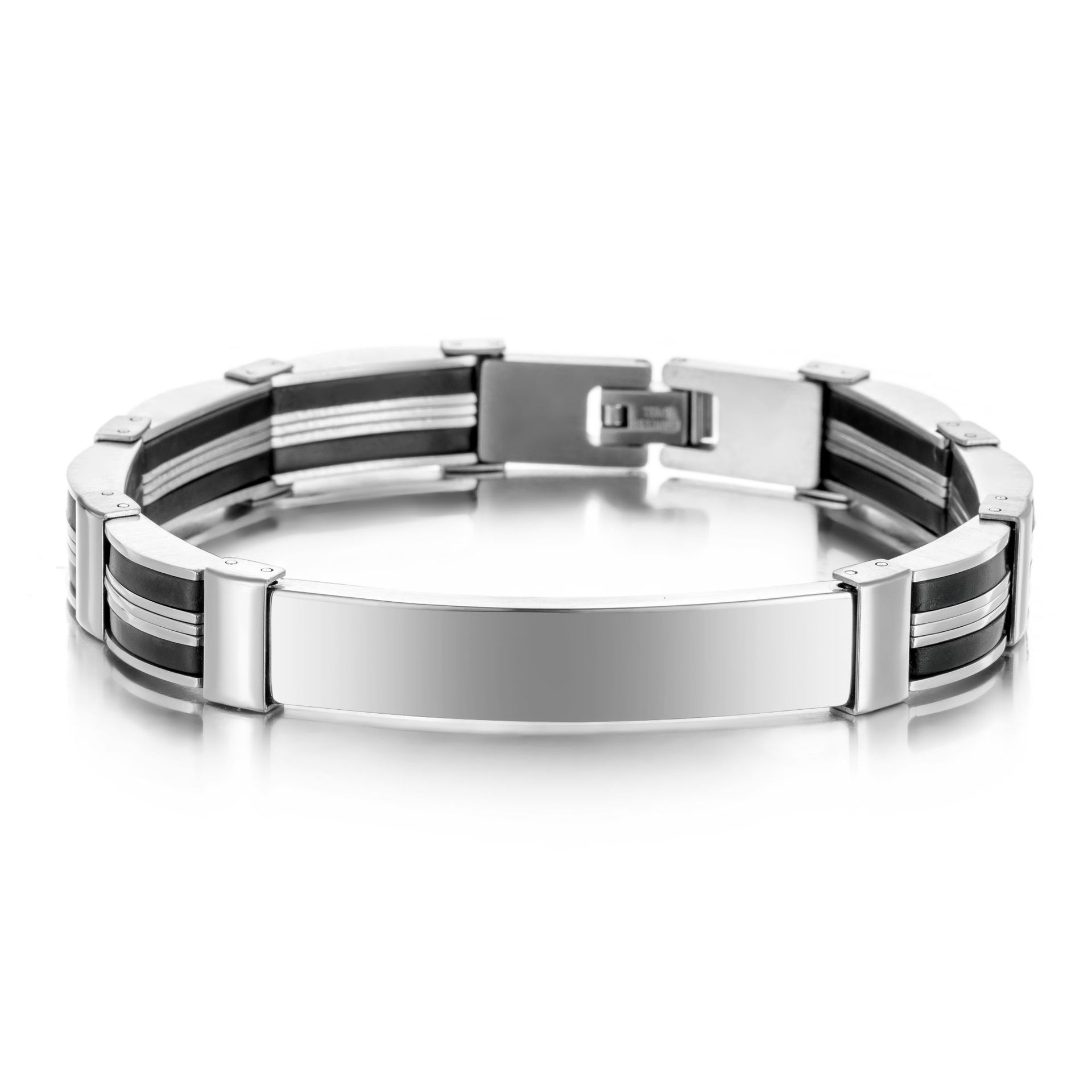 パンクカスタムテキスト名入りメンズステンレススチールブレスレ - Jewelry Watches For Men のレビューと価格