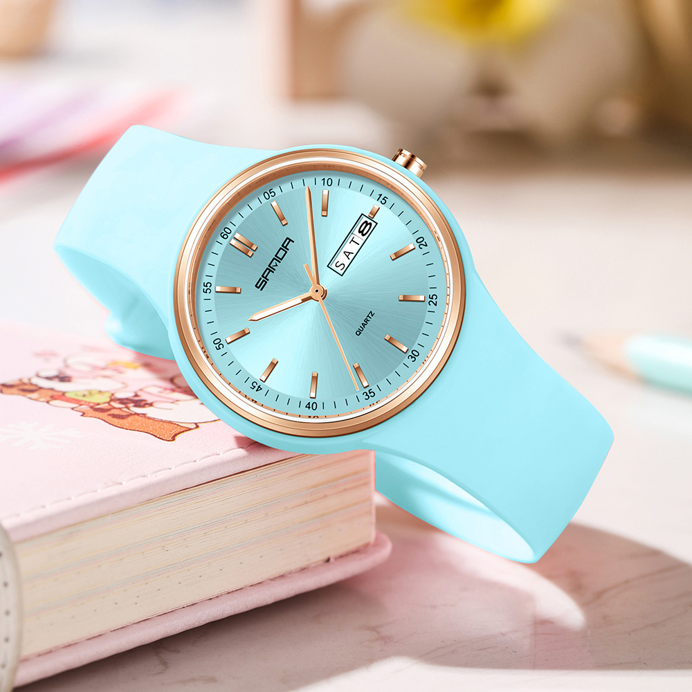 ファッションカレンダー高品質レディースクォーツ時計シリコンス - High Jewelry Watches のレビューと価格